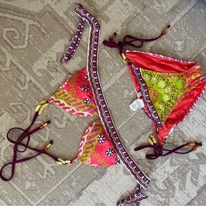 Trina Turk  multicolor Floral String Bikini Set